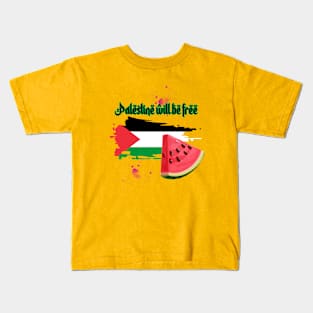 Palestine will be free Kids T-Shirt